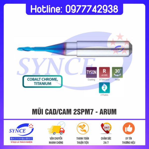 Mũi Cắt Sườn Sứ 2SPM7 Cho Dòng Máy Arum