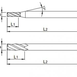 Dao Phay Ngón TX204 4F 10~30HRC - Widin