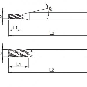 Dao Phay Thô ZF60 Răng Cưa 3~6F 30~50HRC - Widin