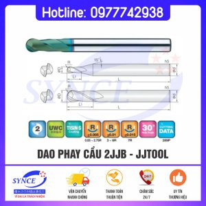 Dao Phay Cầu 2JJB 2F - Gia Công Thép 70HRC