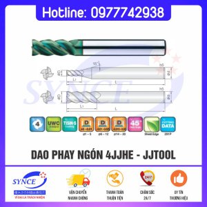 Dao Phay Ngón 4JJHE 4F - Gia Công Thép 65HRC