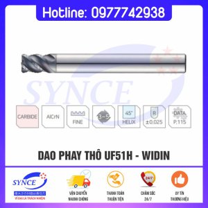 Dao Phay Thô UF51H Răng Cưa Bước Tinh Bo Góc R - Widin