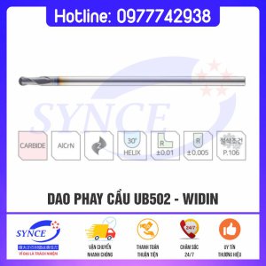 Dao Phay Cầu UB502 2F 55HRC Widin - Dao Phay Thép