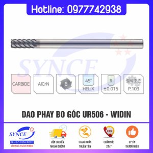 Dao Phay UR506 Bo Góc R 6F 55HRC Widin - Dao Phay Thép Sau Nhiệt