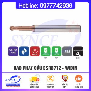 Dao Phay Cầu ESRB712 2F Hợp Kim Của Widin – Dao Phay Thép 63HRC
