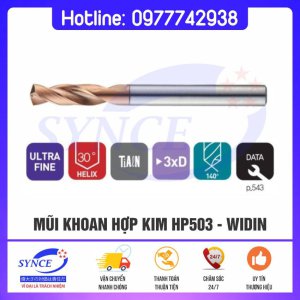 Mũi Khoan Carbide HP503 Double Margin 3D - Widin