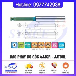 Dao Phay 4JJCR Bo Góc R Cổ Dài JJTOOL - Gia Công Thép 70HRC