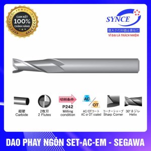 Dao Phay Ngón SET-AC-EM Hợp Kim 2F Segawa - Gia Công Thép