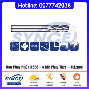 Dao Phay Ngón KSES – 4 Me Phay Thép – Koizumi