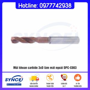 Mũi khoan carbide 3xD làm mát ngoài DPC-C003 – Khoan ổn định, chính xác, bền bỉ
