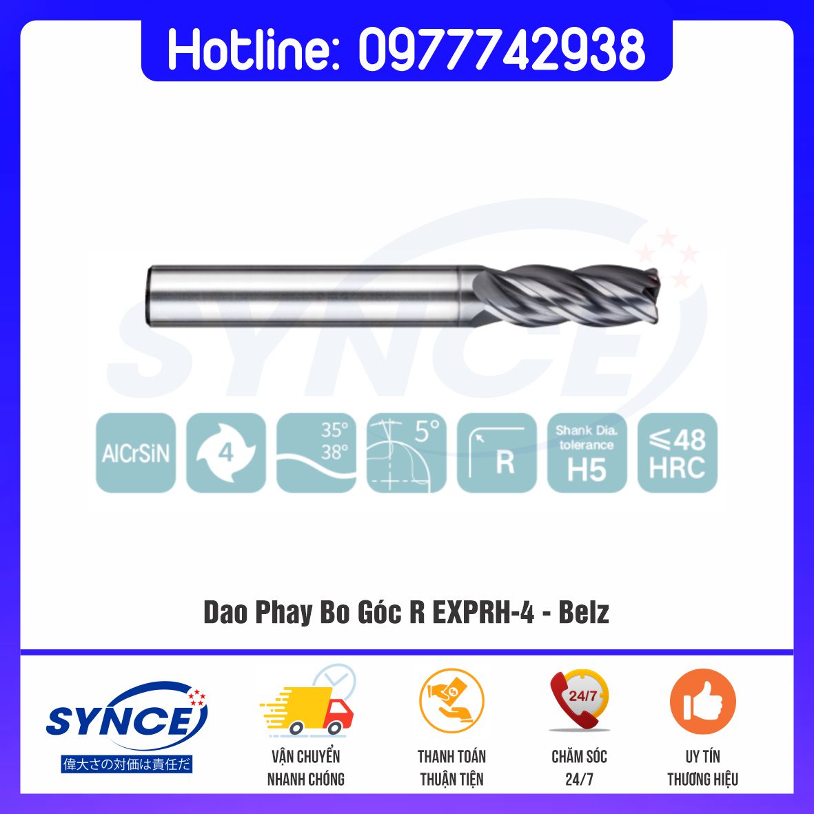 Dao Phay Bo Góc R EXPRH-4 - Belz
